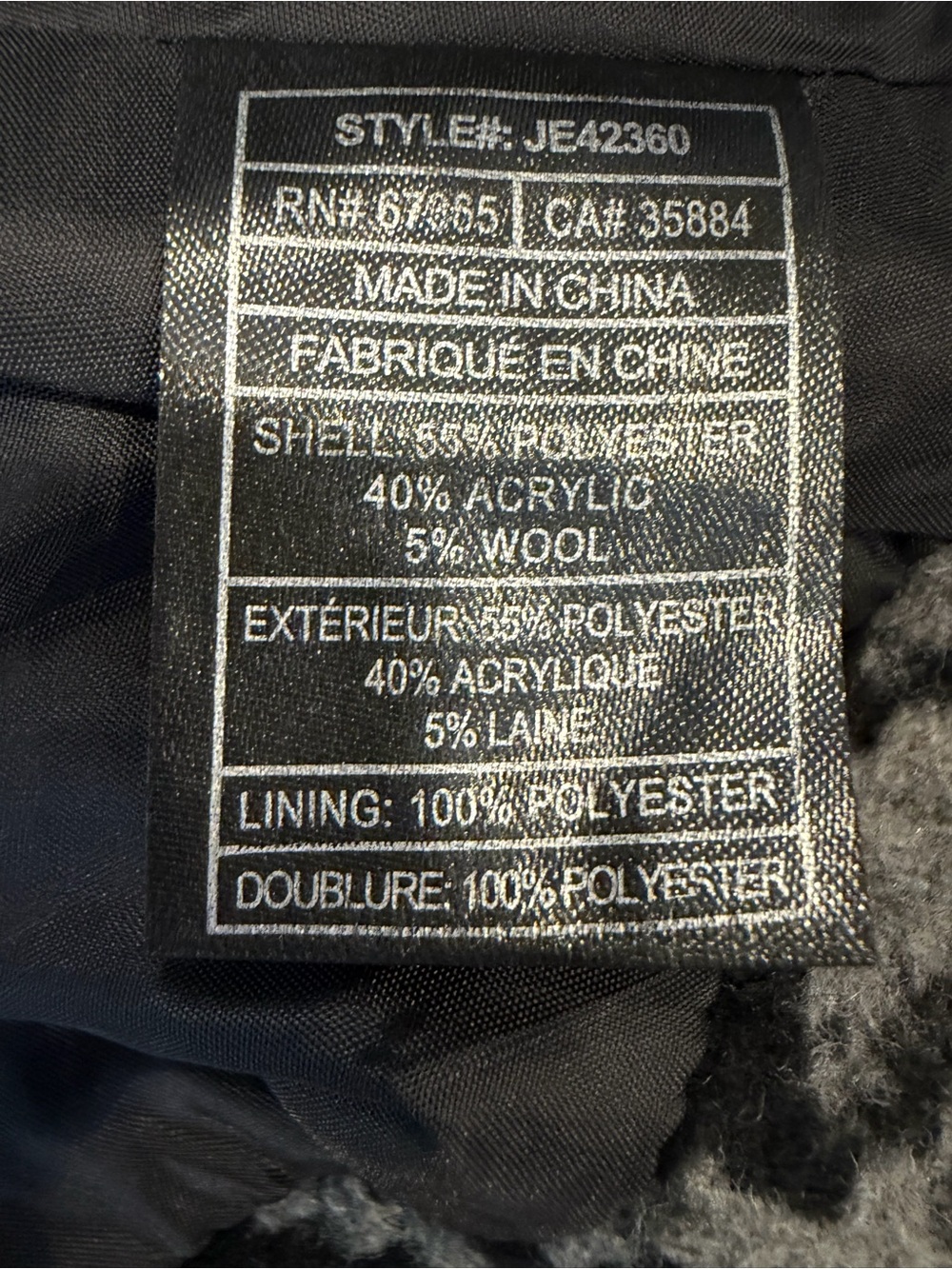 Jack by BB Dakota Gray & Black Houndstooth Asymmetrical Belted Jacket Medium - Picture 13 of 14